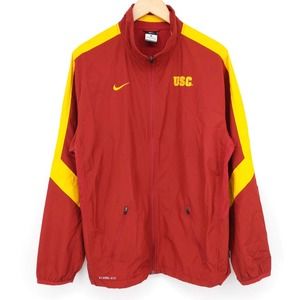 Nike USC Trojans Fit Storm Windbreaker Light Jacket NCAA Red Yellow Men's S